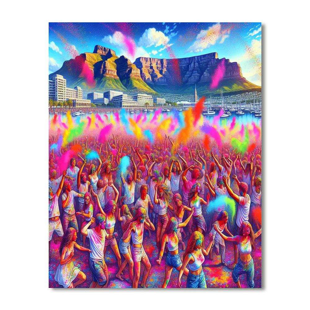 Holi One Color Festival - South Africa DIY Paint By Numbers