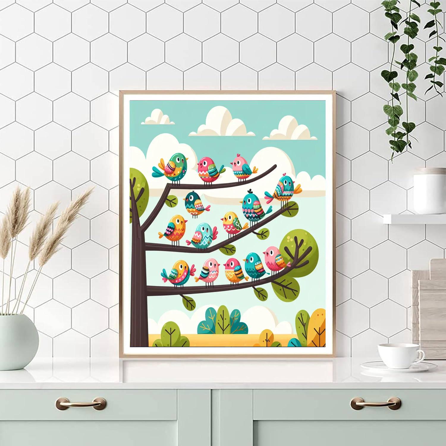 Chirpy Birds Adventure DIY Paint By Numbers