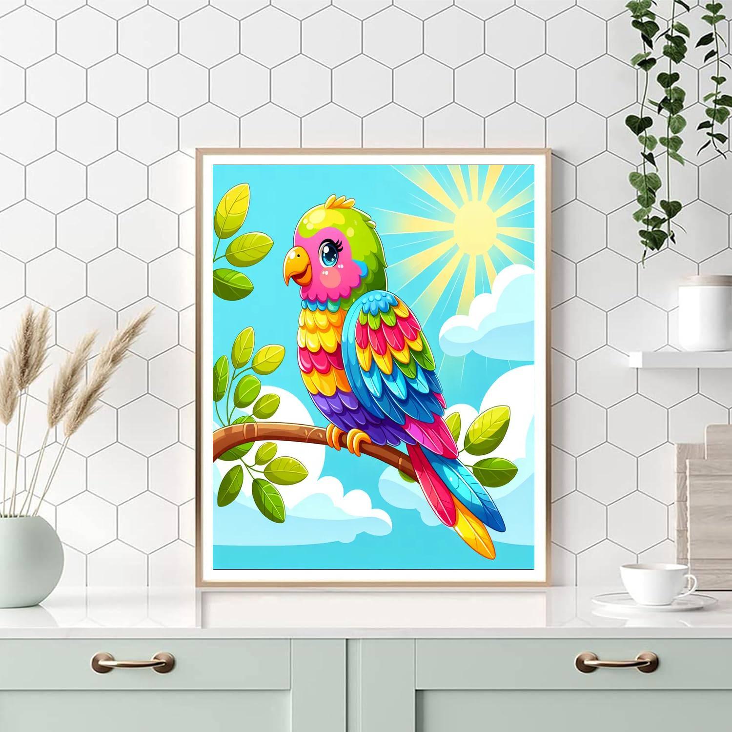 Bright Parakeet Paint By Numbers Kits