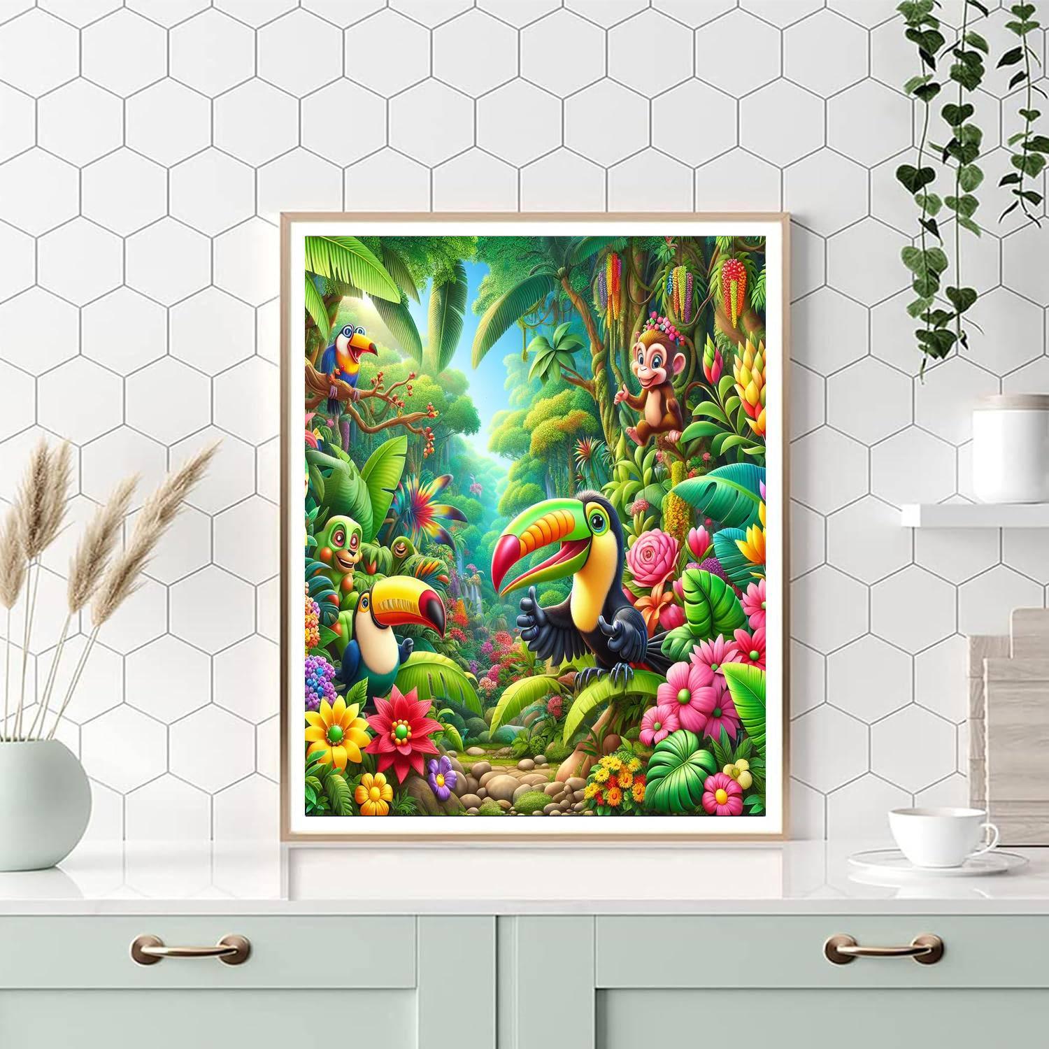 Blissful Rainforest Escape Paint By Color