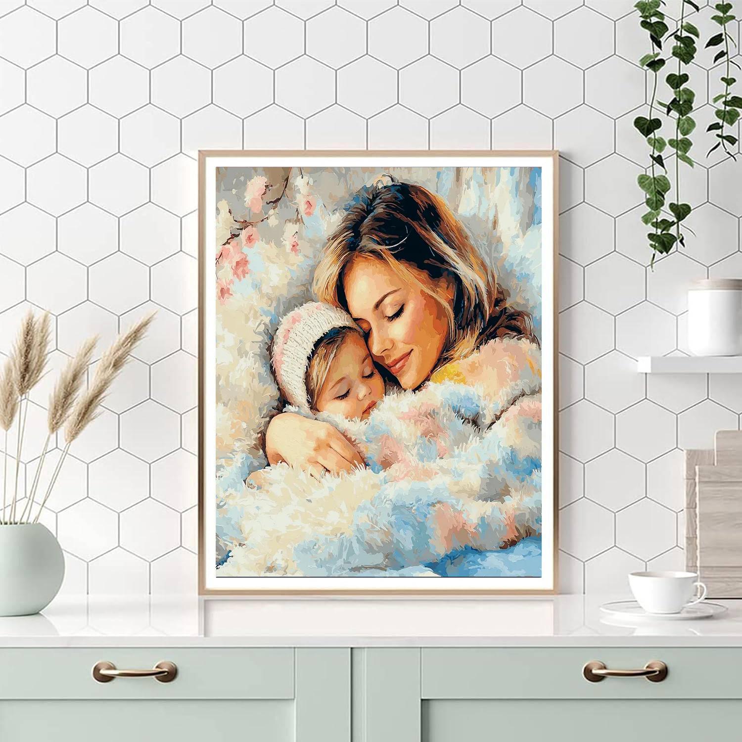 Morning Cuddles Number Painting