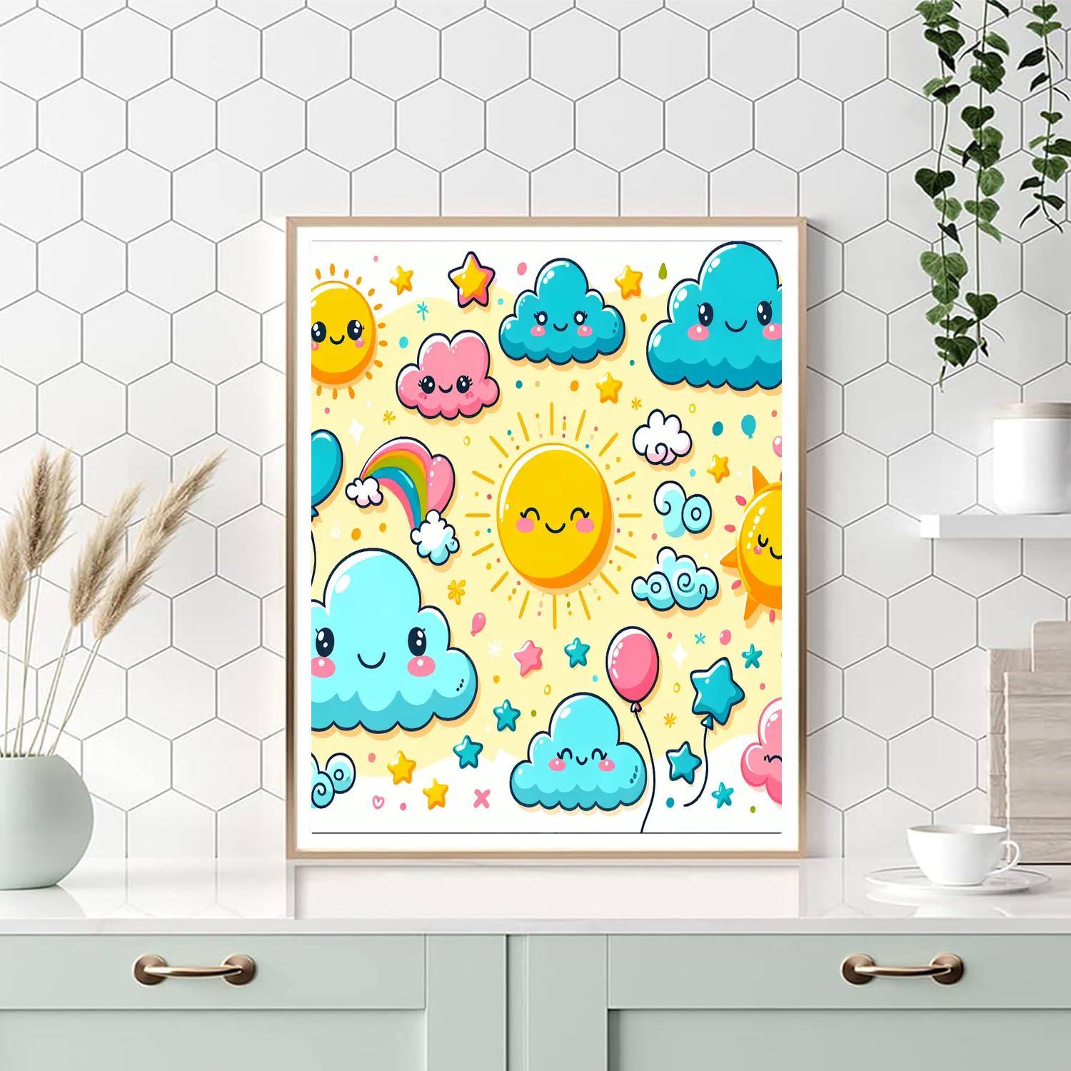 Doodles In The Sky Painting Number Kit