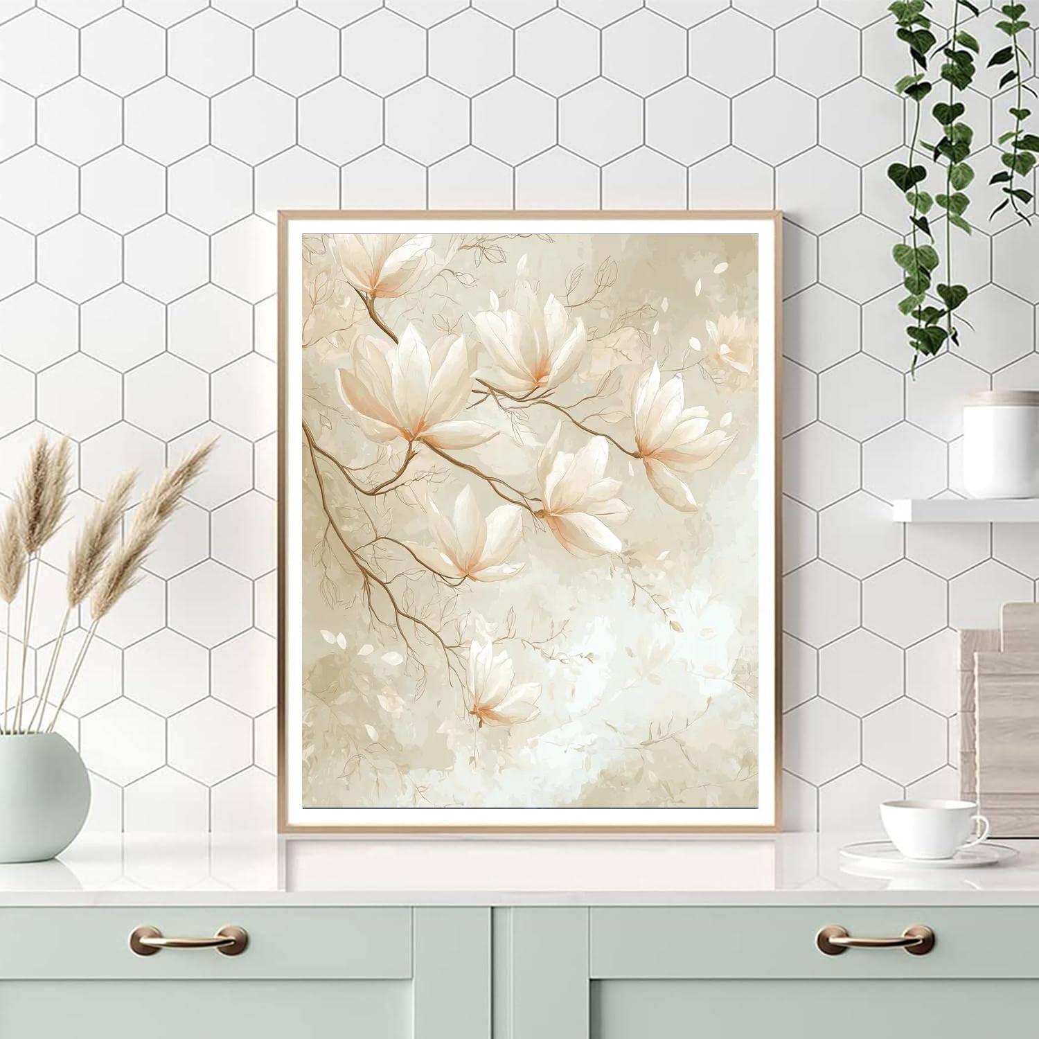 Leonardo Da Vinci Inspired Petal Whisper  Paint By Numbers Art