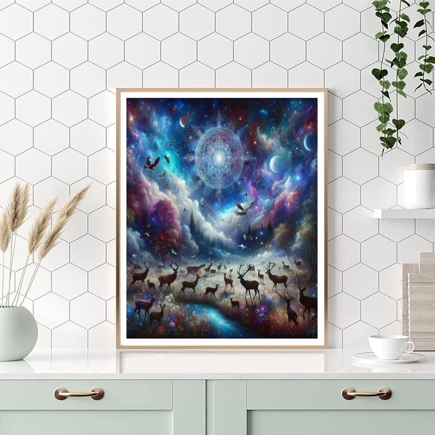 Celestial Wildlife Encounter Paint By Number