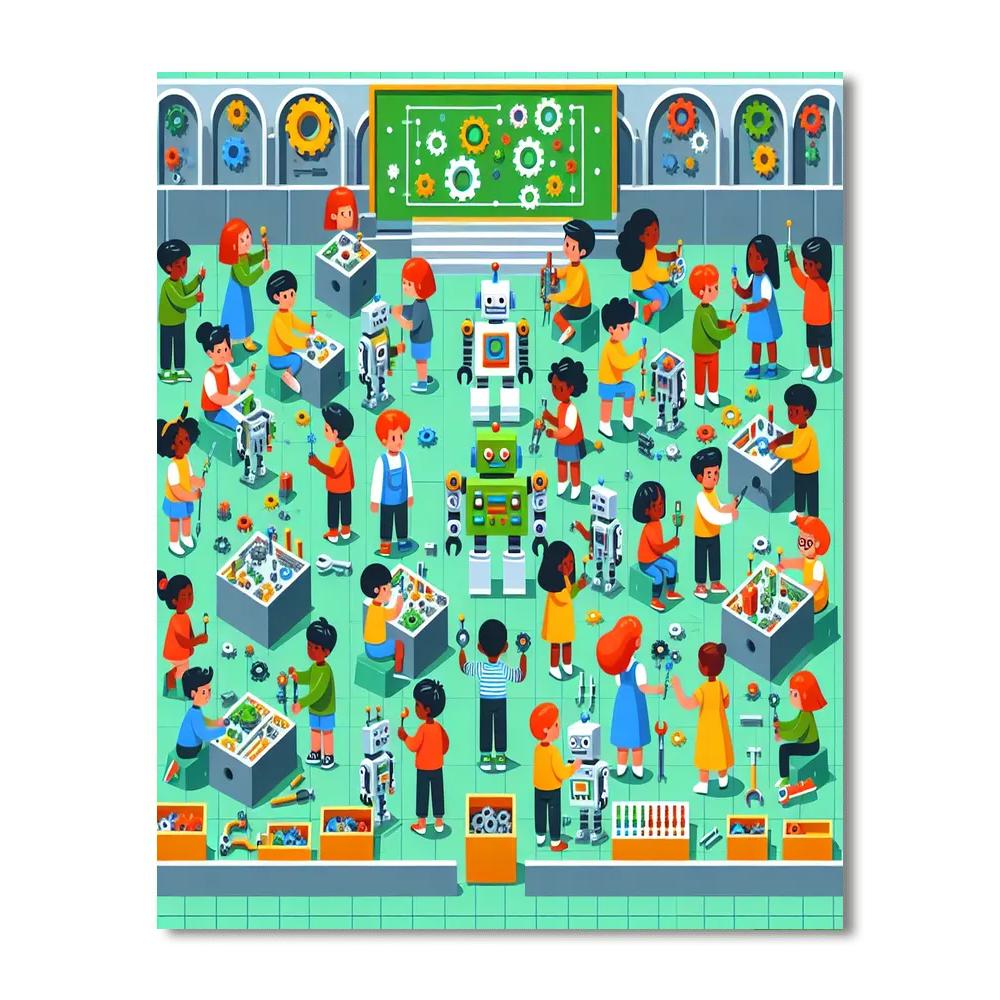 Robot Kingdom Build-a-thon Paint By Number