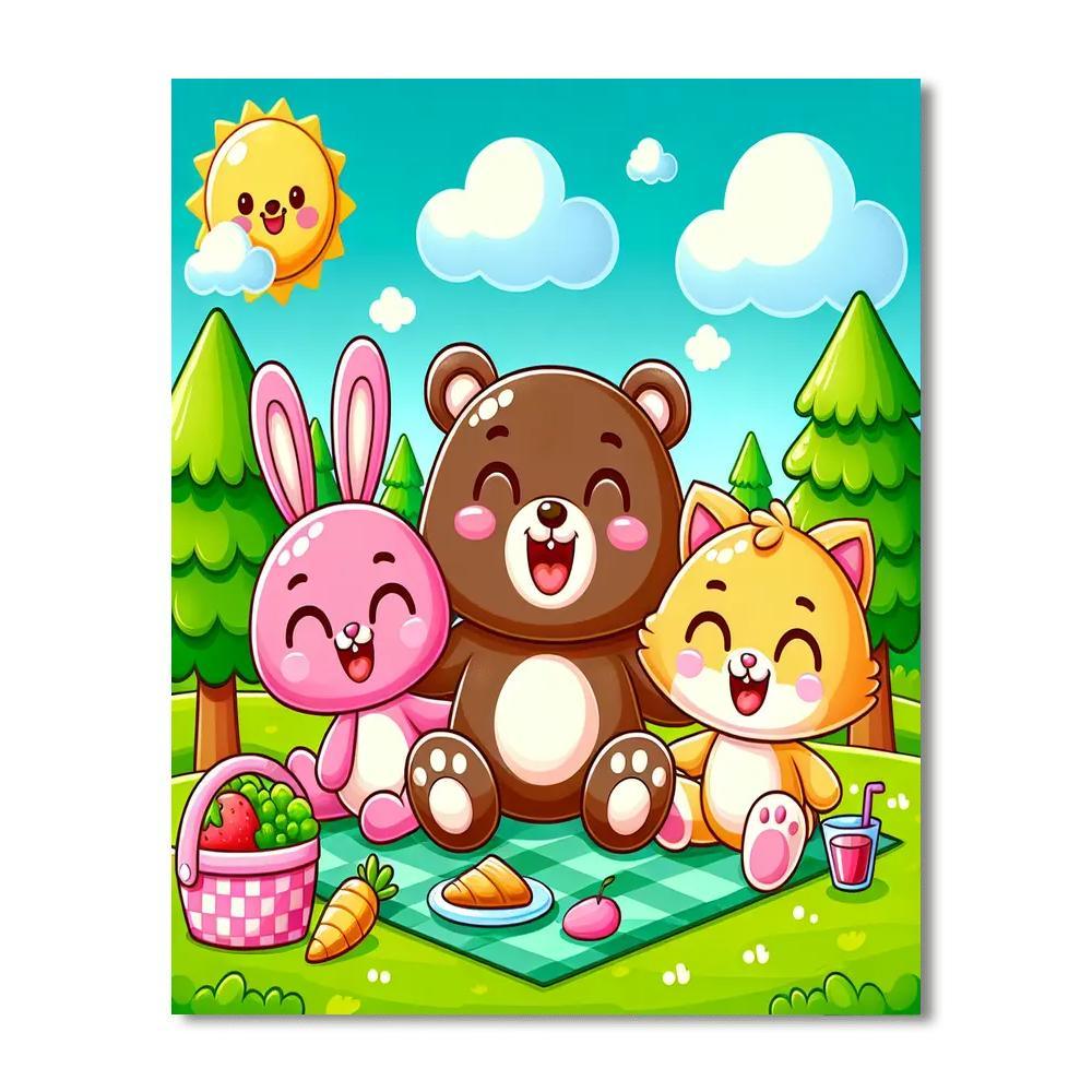 Happy Animal Adventures Paint By Color