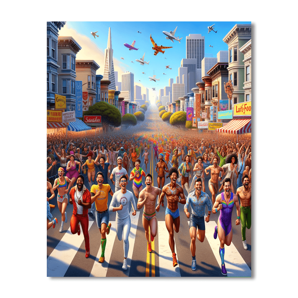 Bay To Breakers Painting Number Kit