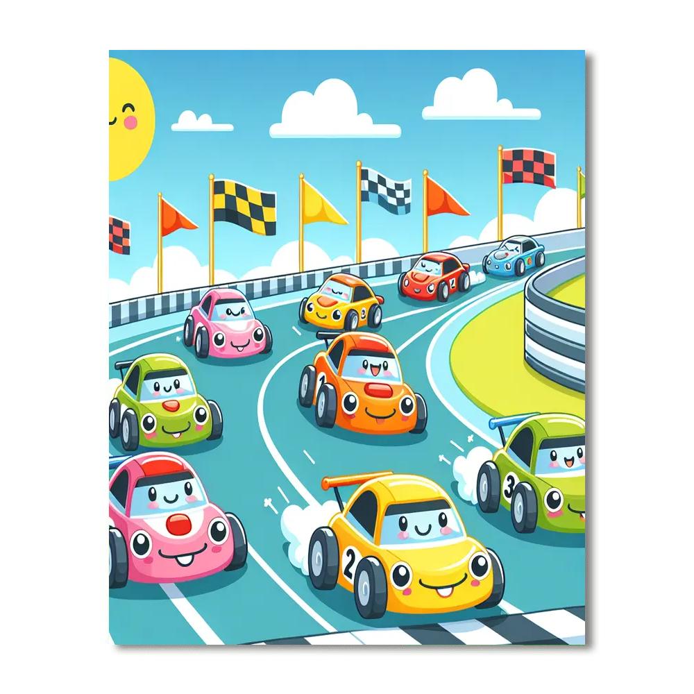 Exciting Race Cars Numbered Painting Kits