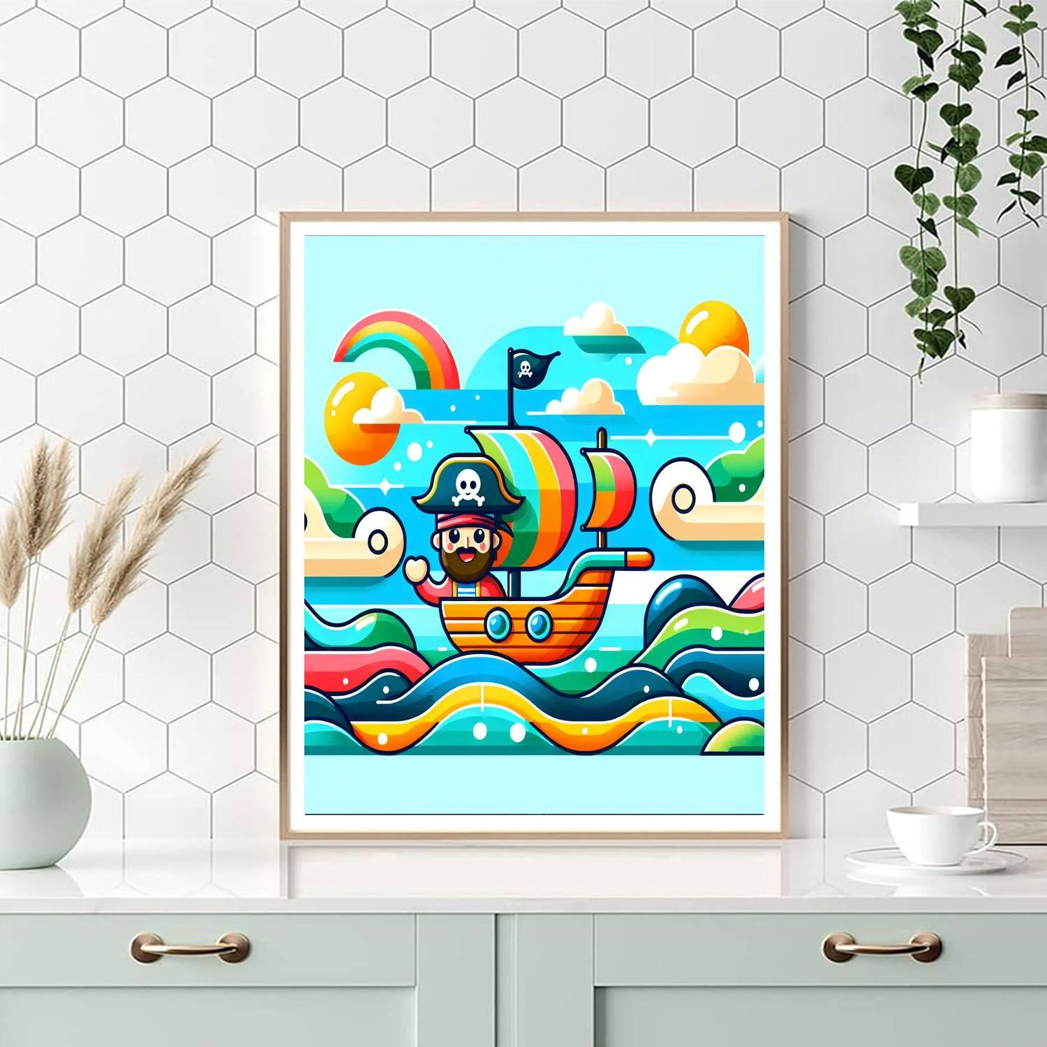 Sailing Pirate Paint By Color