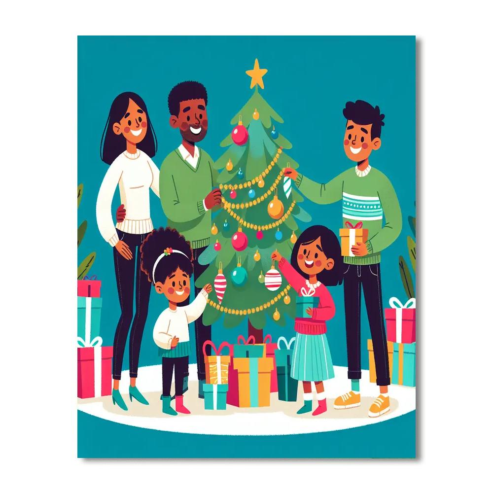 Holiday Happiness Painting Number Kit