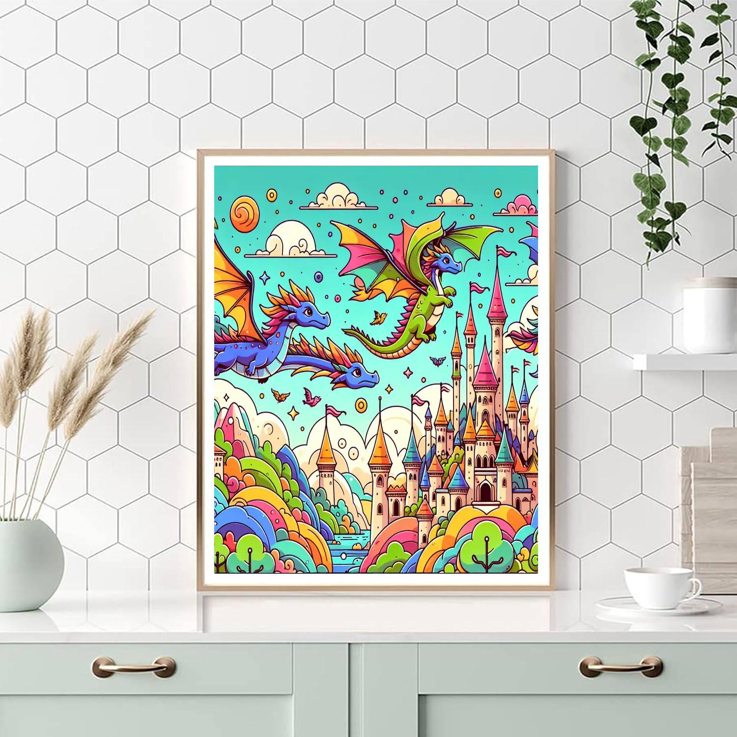 Dazzling Dragon Kingdom Paint By Number