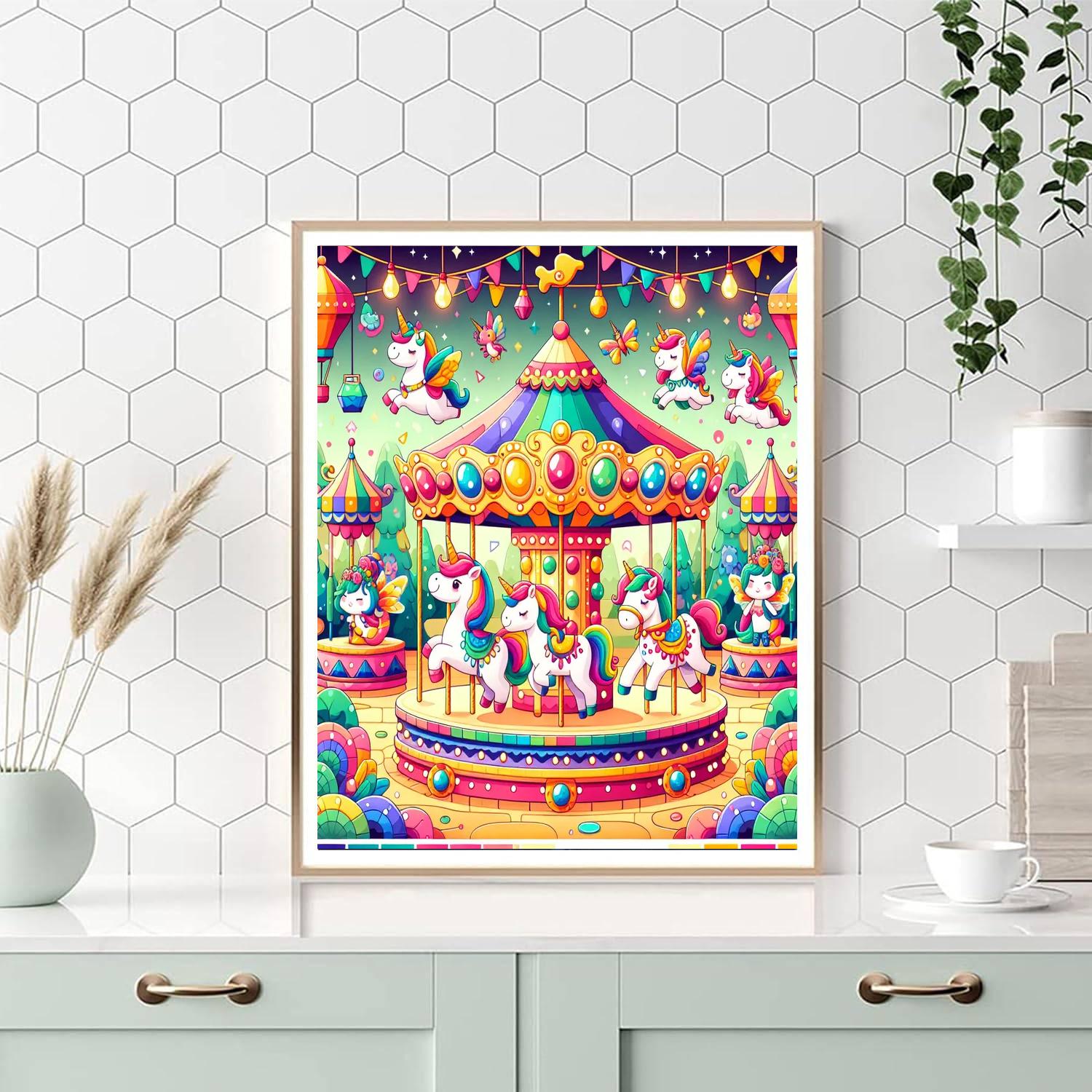 Magical Carousel Paint By Numbers Kits