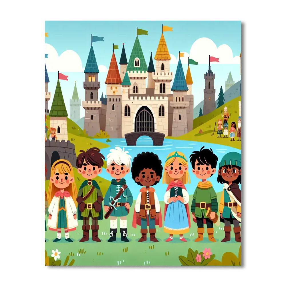 Royal Quest In The Enchanted Castle Number Painting