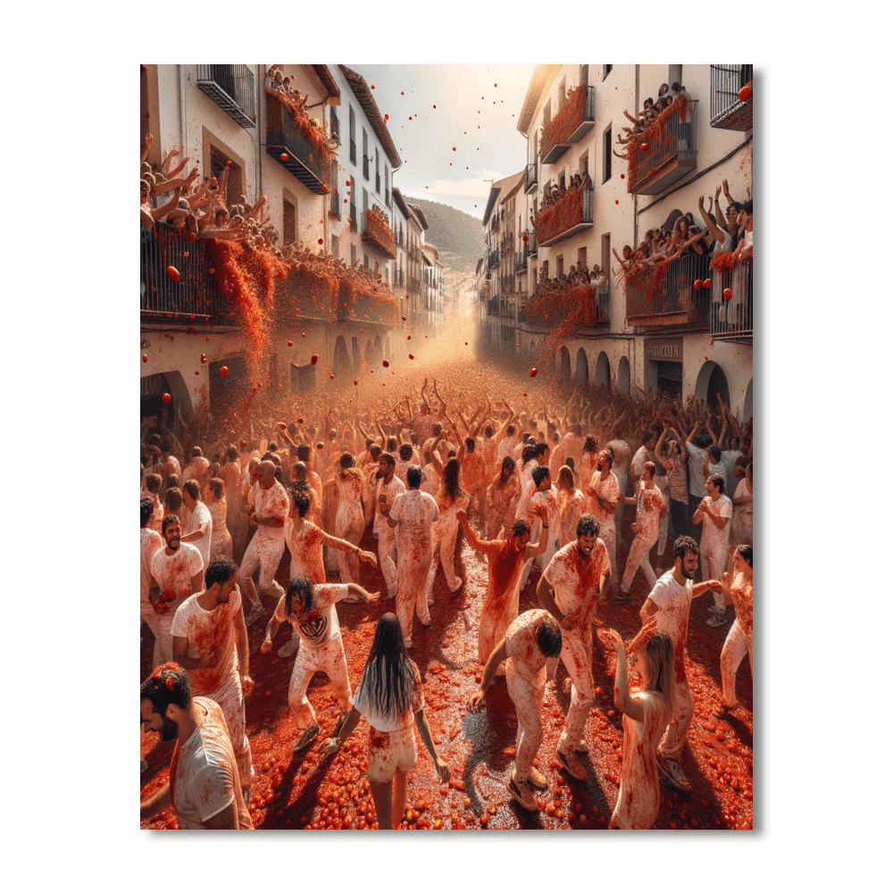 La Tomatina - Spain Paint By Numbers Art