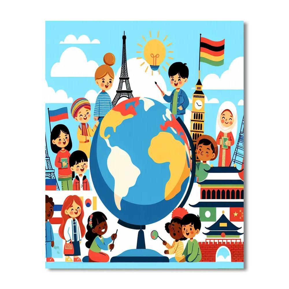 World Explorer Journey Painting By Numbers Kit