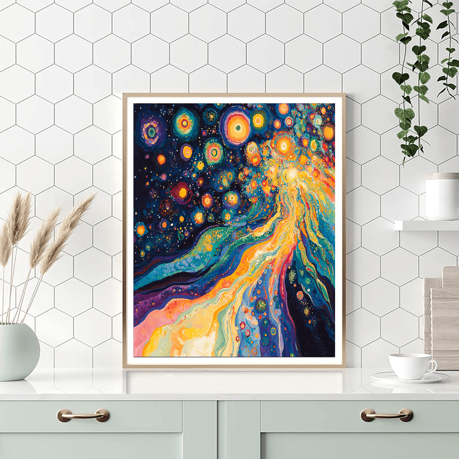 Wassily Kandinsky Inspired Cosmic Ballet  DIY Paint By Numbers