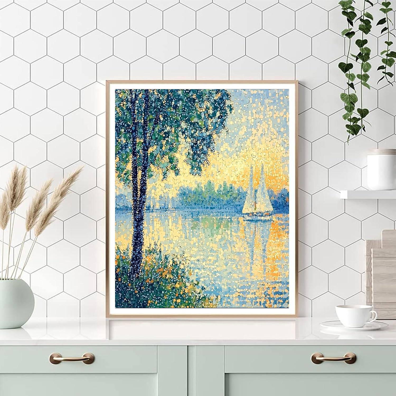 Georges Seurat Inspired Patterns Of Tranquility  Paint By Numbers