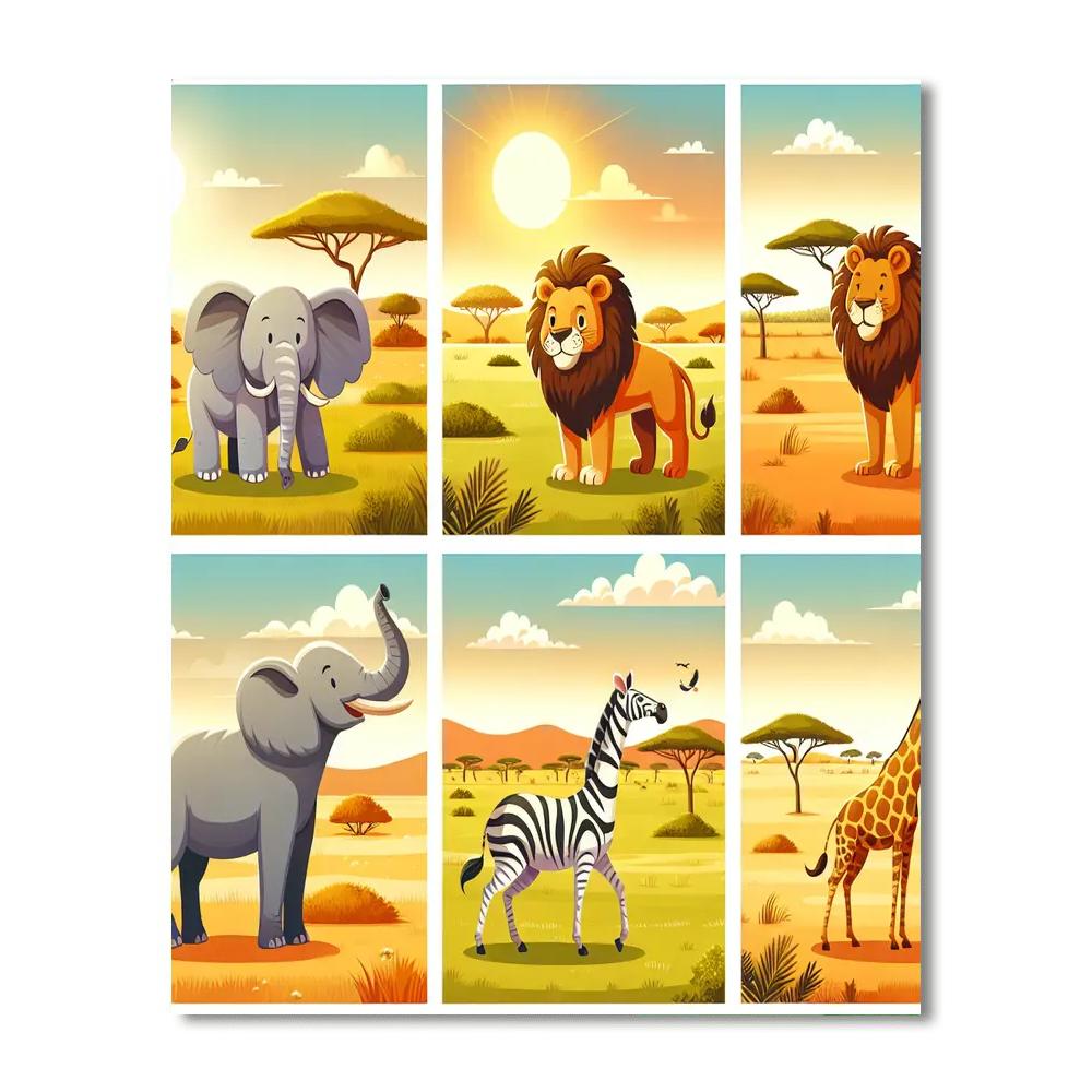 Sunny Safari Splendor Paint By Color