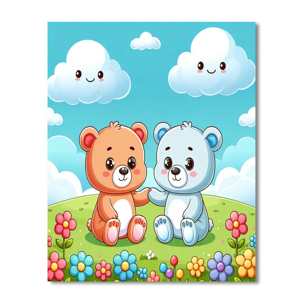 Cuddle Time With Bear Friends Paint By Numbers