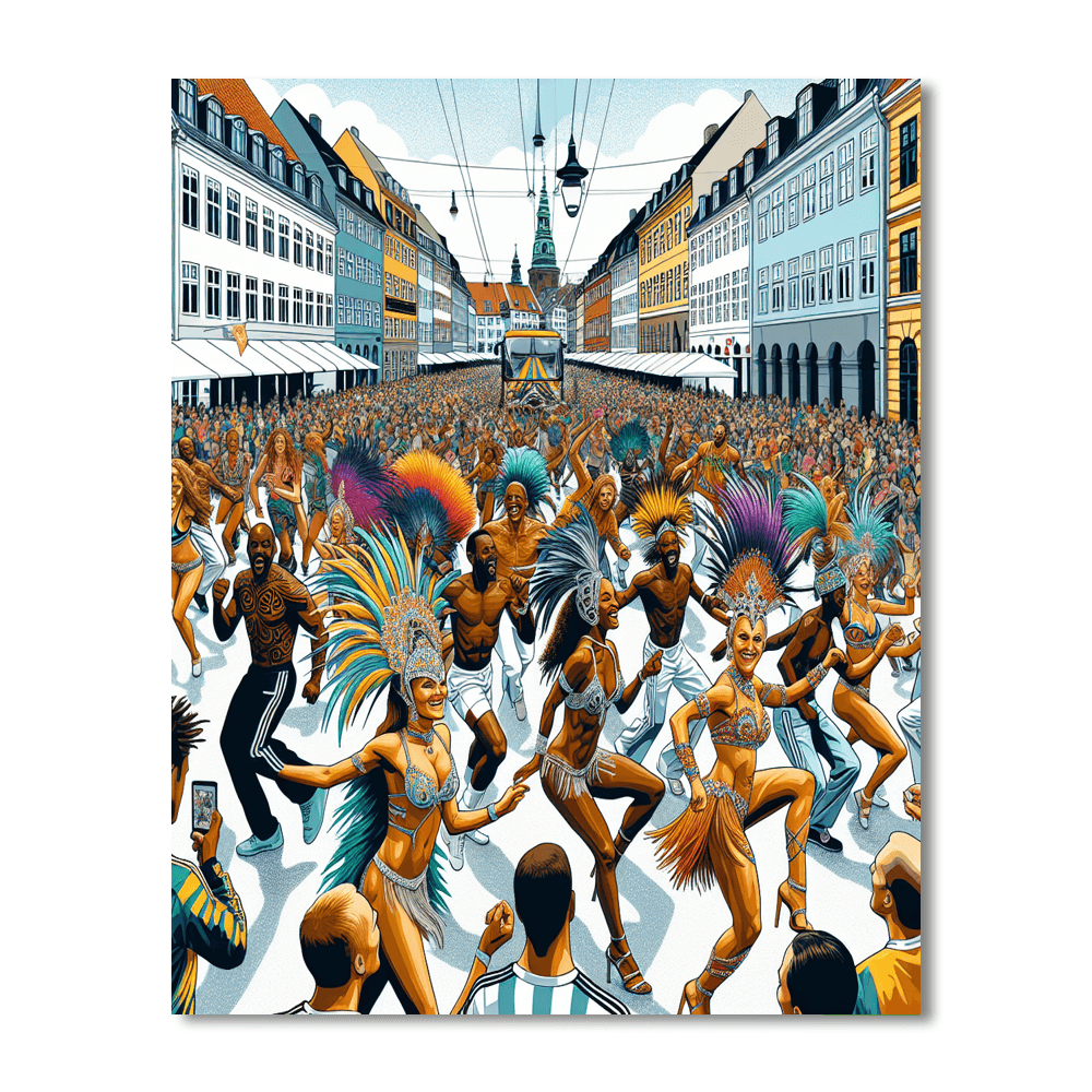 Copenhagen Carnival - Denmark Number Painting