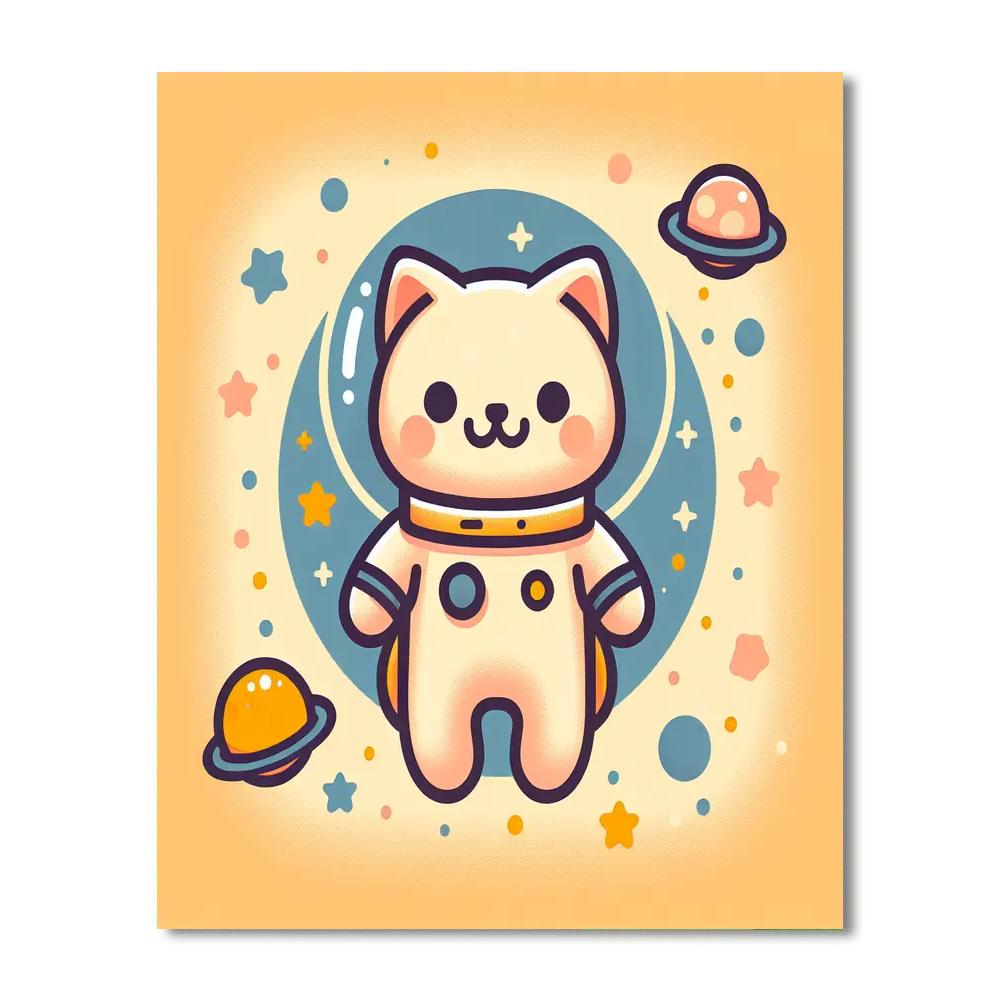 Curious Cat's Cosmos Paint By Numbers Art