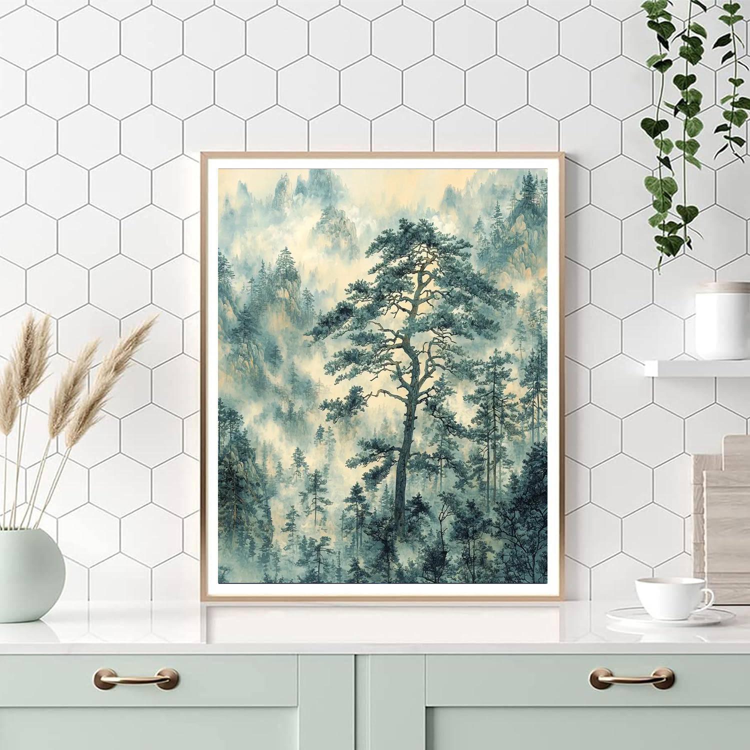 Zhao Mengfu Inspired Whispers Of The Ancient Forest  Paint By Number