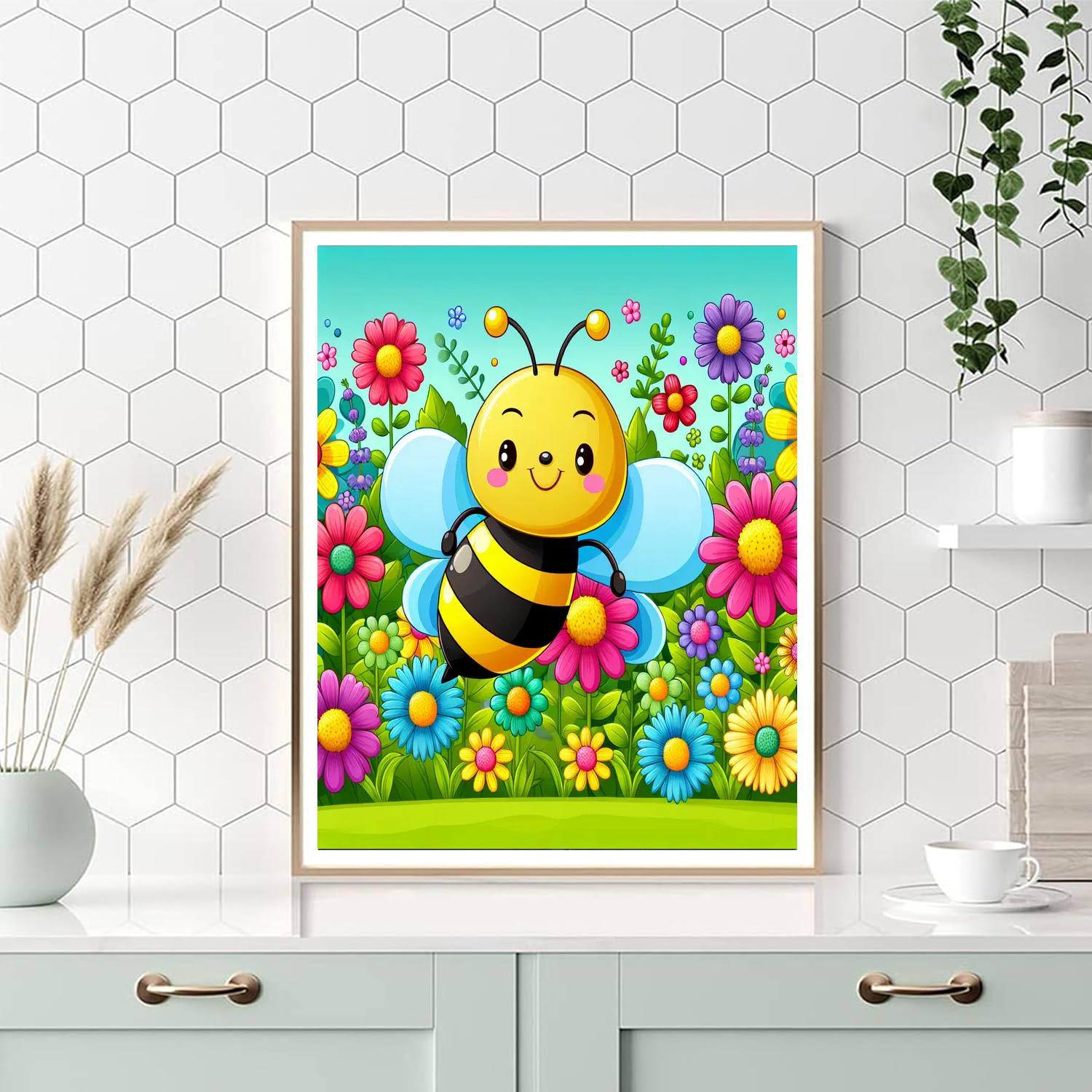 Charming Honeybee DIY Paint By Numbers