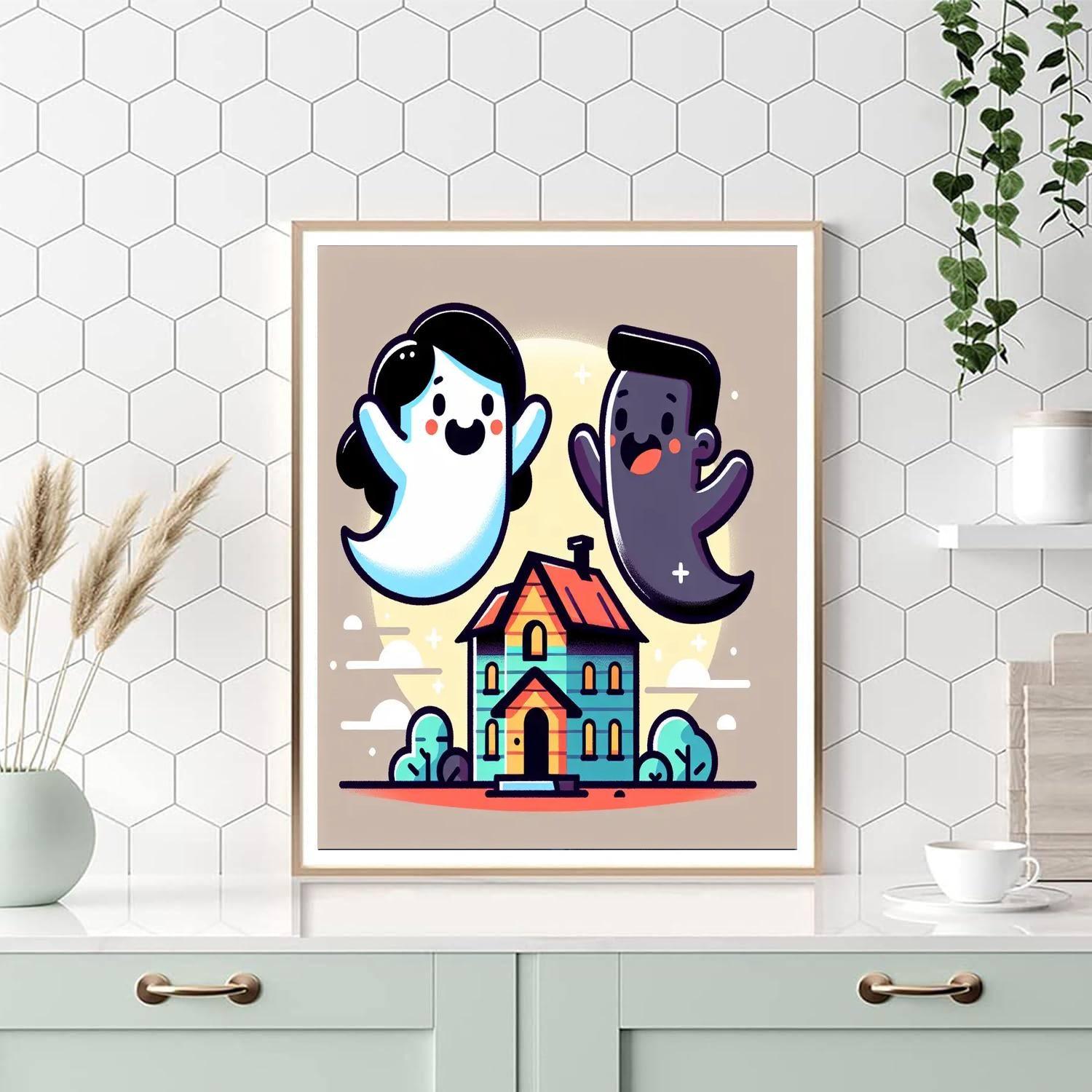 Spooky Ghosts DIY Paint By Numbers