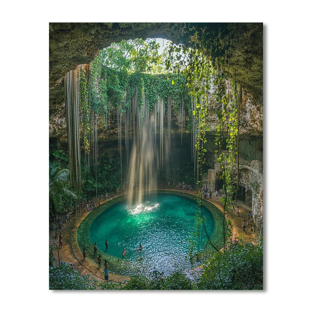 Cenote Ik Kil - Yucatán Number Painting