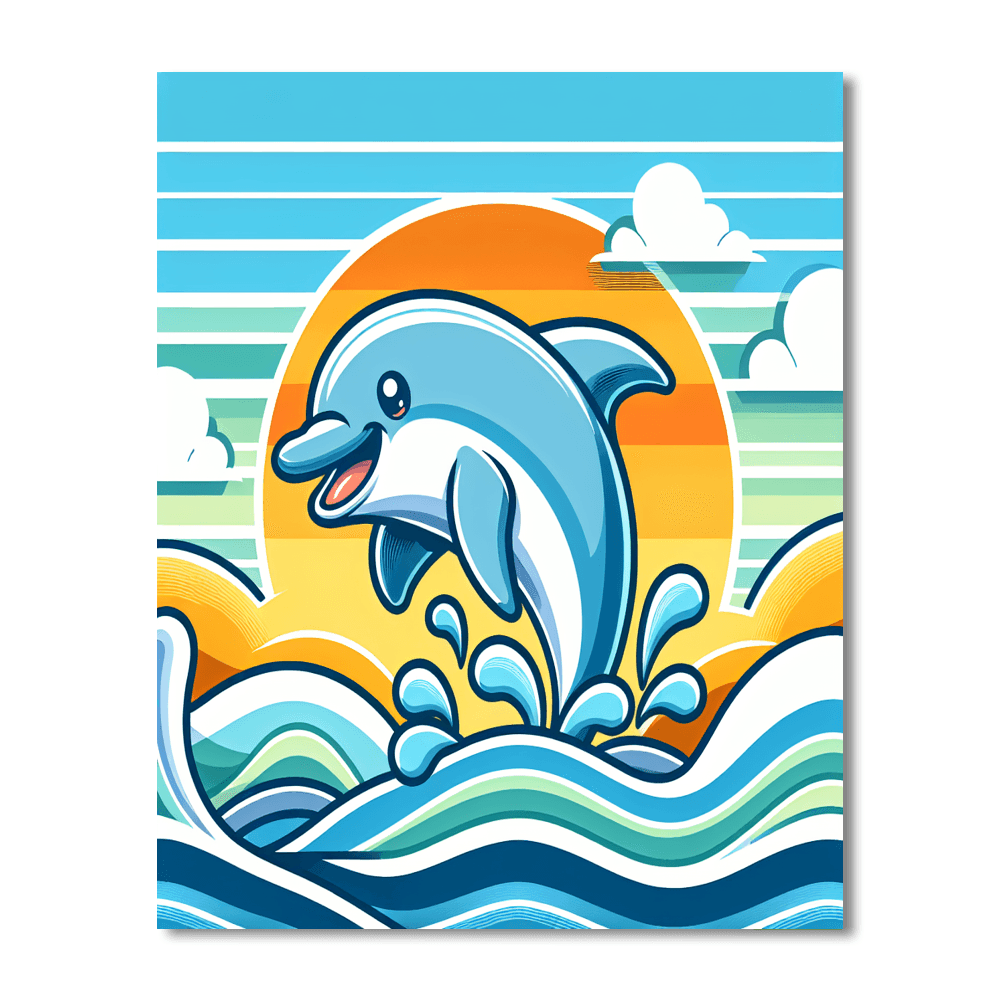 Giggling Dolphin Paint By Number