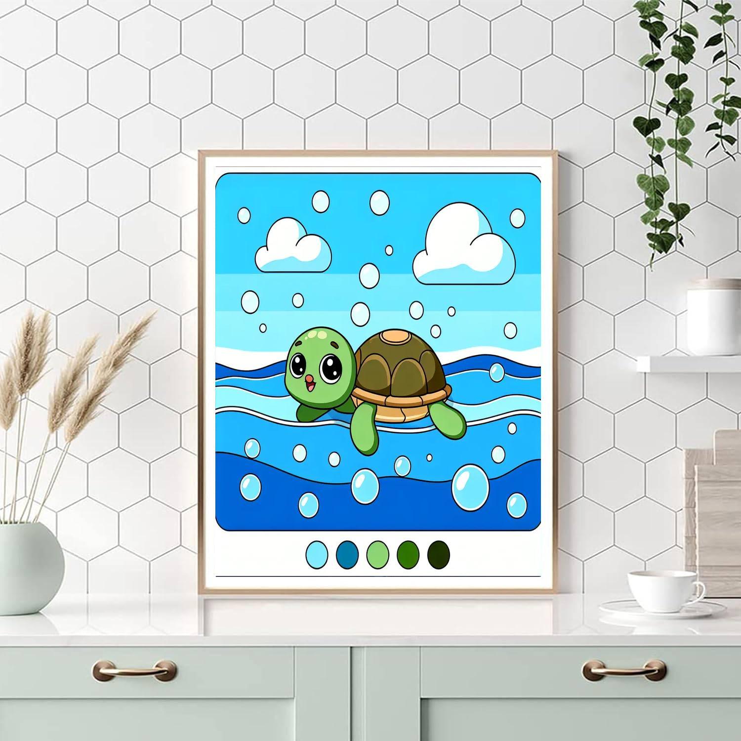 Timid Turtle Painting By Numbers Kit