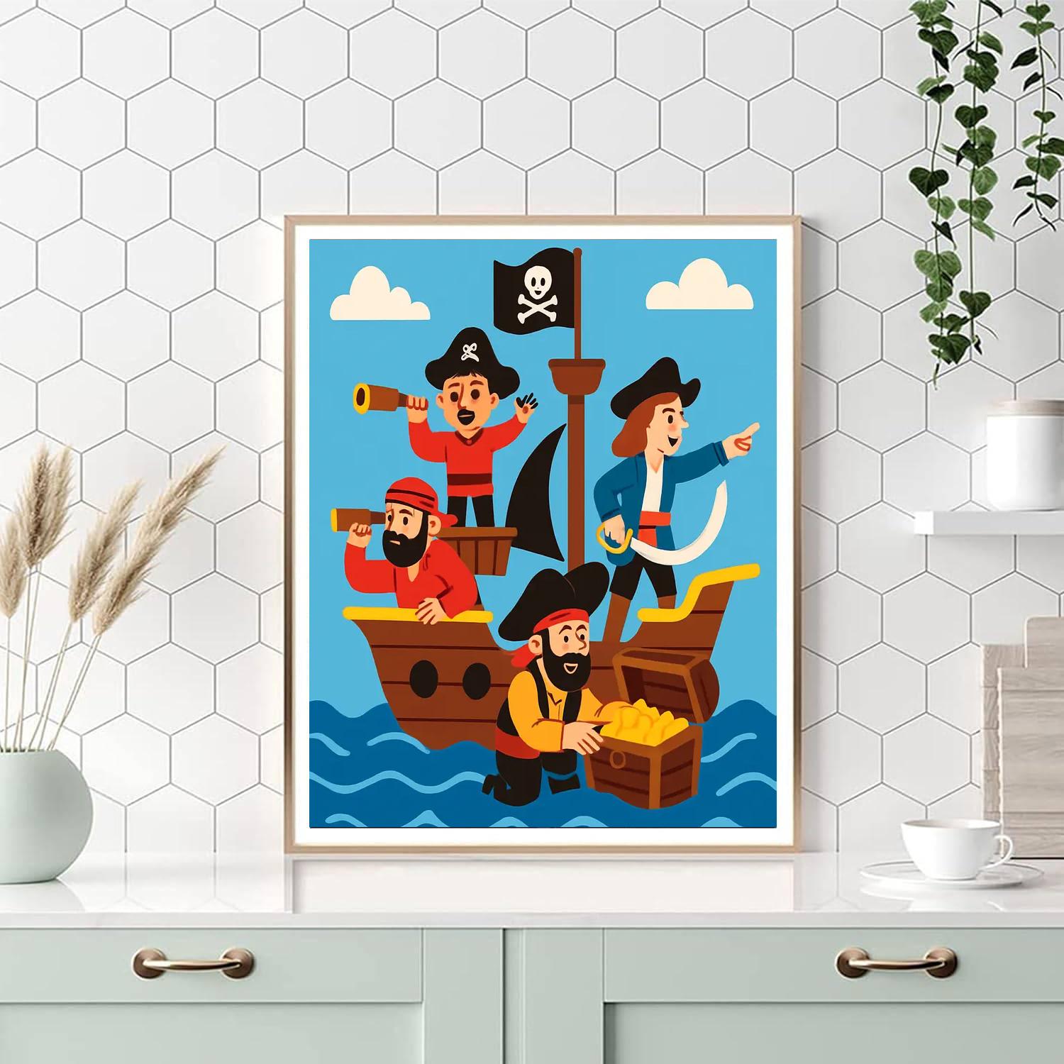 The Pirate's Treasure Hunt Paint By Number