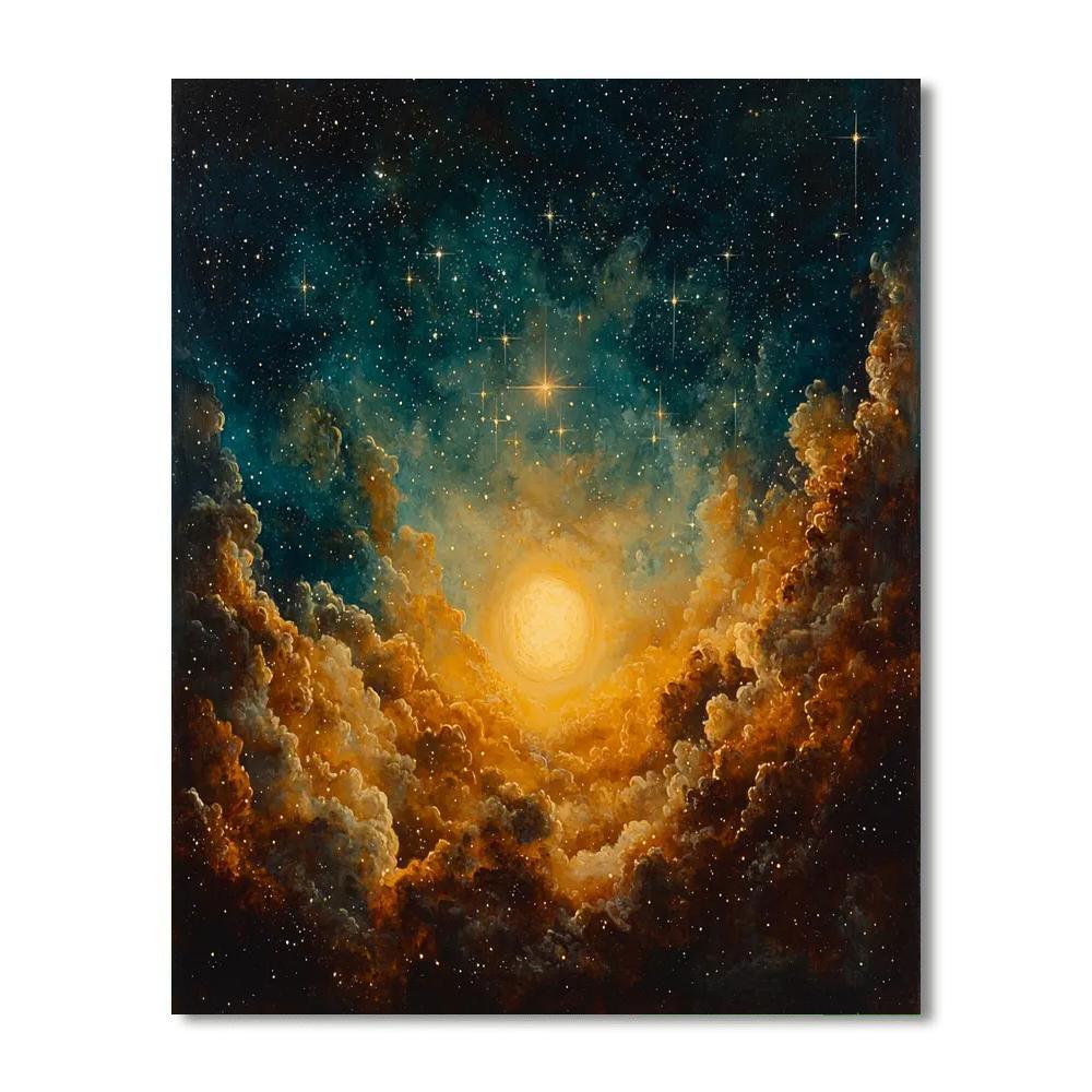Michelangelo Inspired Michelangelo's Celestial Wonders  Numbered Painting Kits