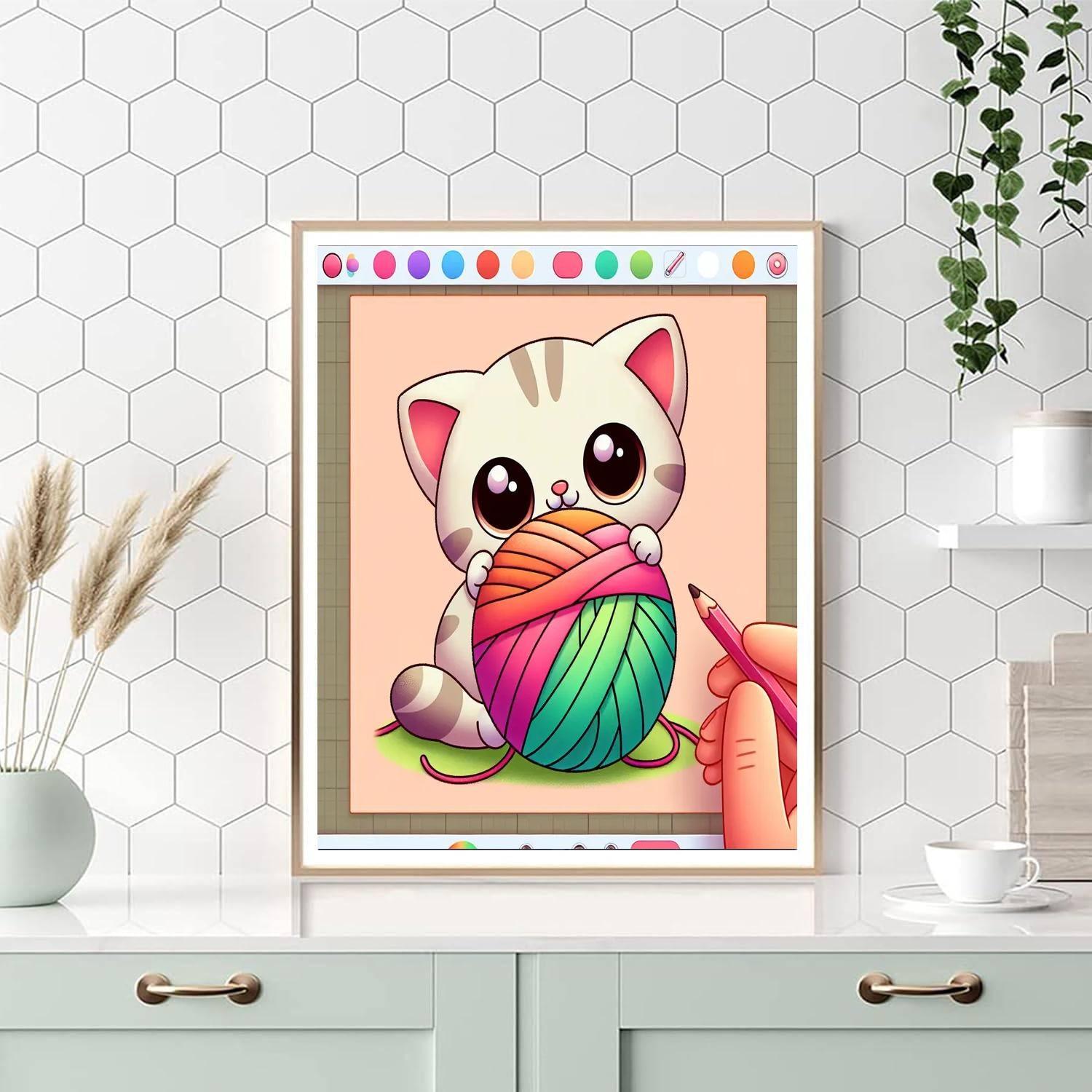 Curious Little Kitten Numbered Painting Kits
