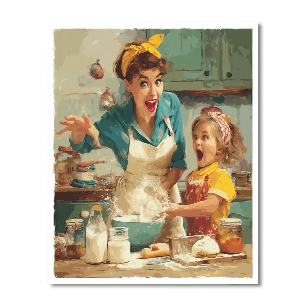 Baking Together With Mom Painting Number Kit