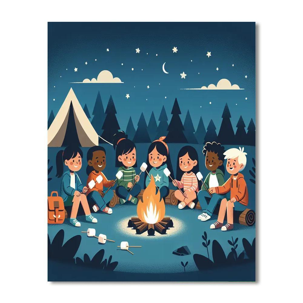 Camping Under The Stars Paint By Numbers Art