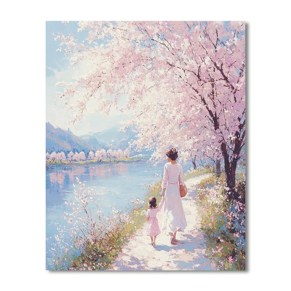 Cherry Blossom Promenade Paint By Numbers Kits