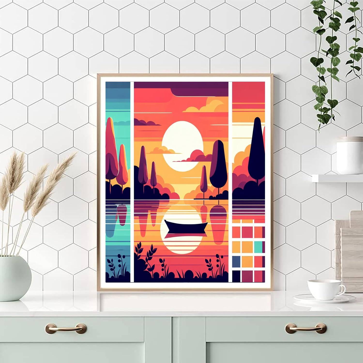 Peaceful Sunset Serenade Painting By Numbers Kit
