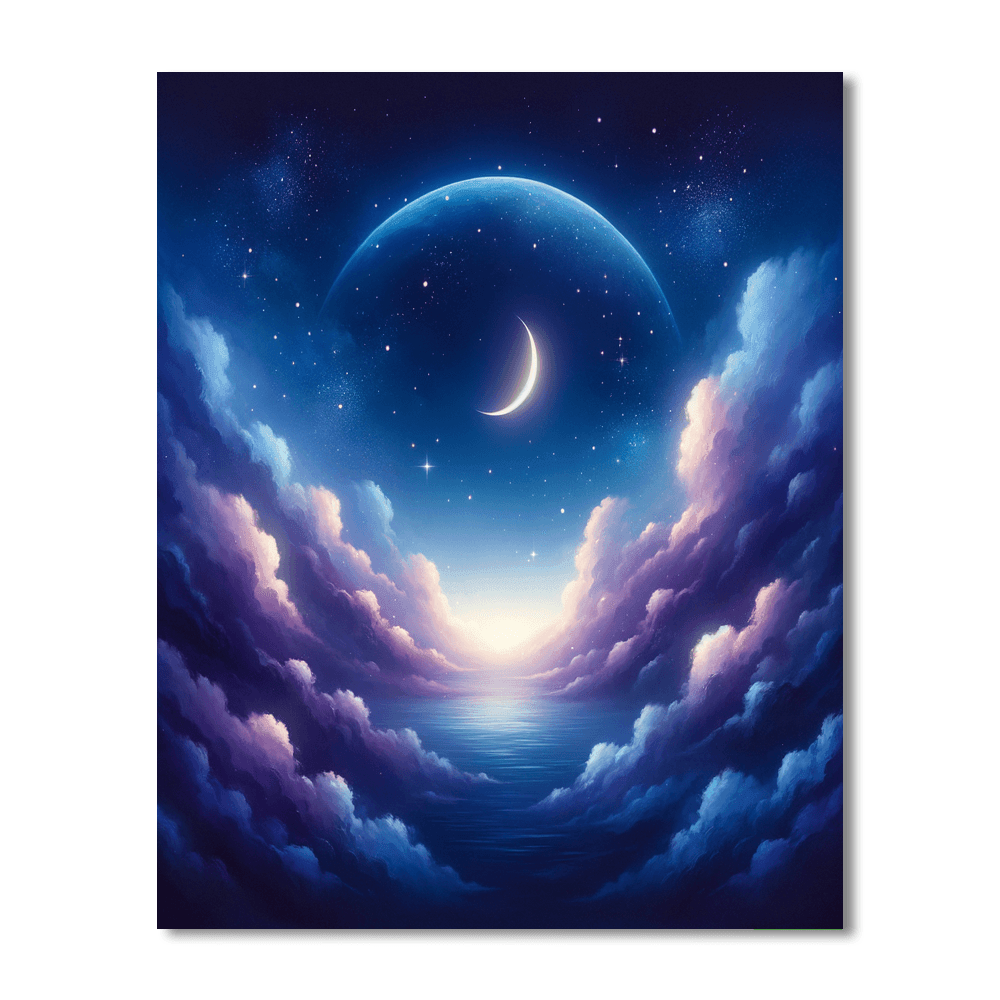 Serene Night Sky Painting By Numbers Kit