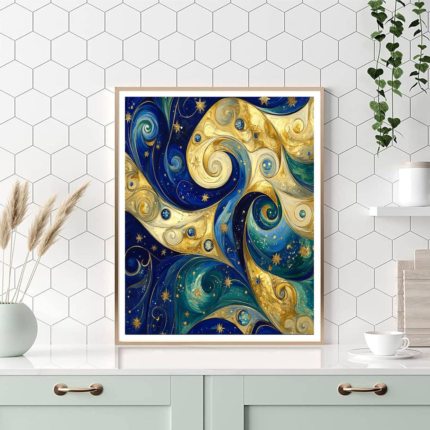 Gustav Klimt Inspired Celestial Tapestry Of Harmony  Paint By Numbers Art