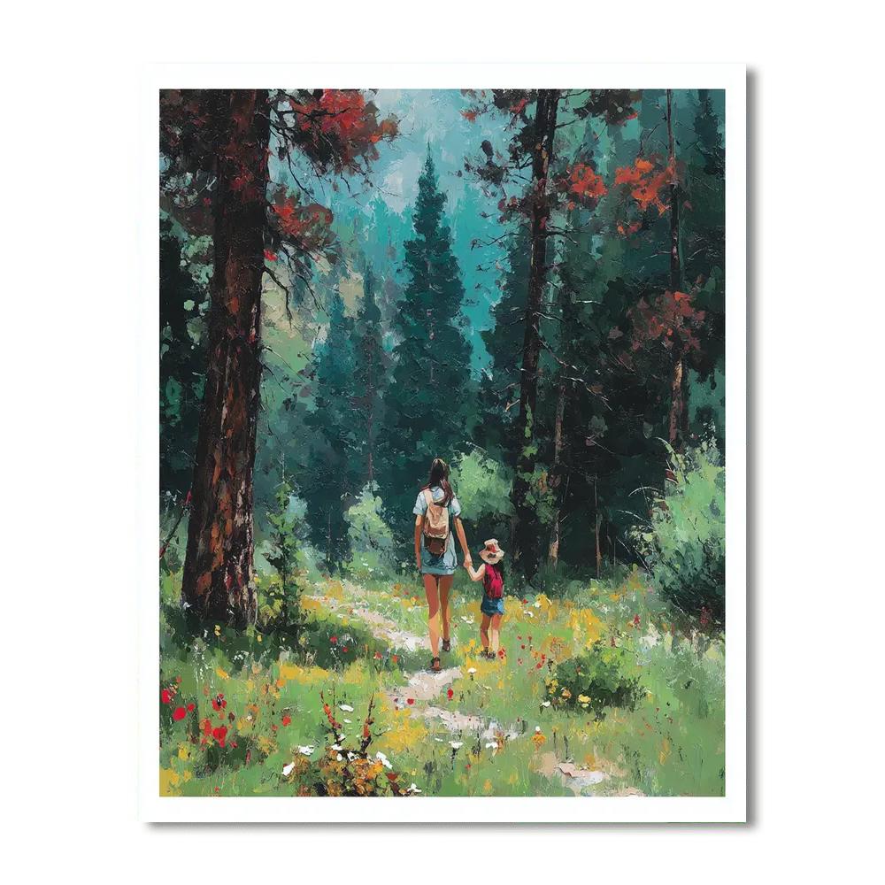 Adventure With Mom In Nature Painting Number Kit