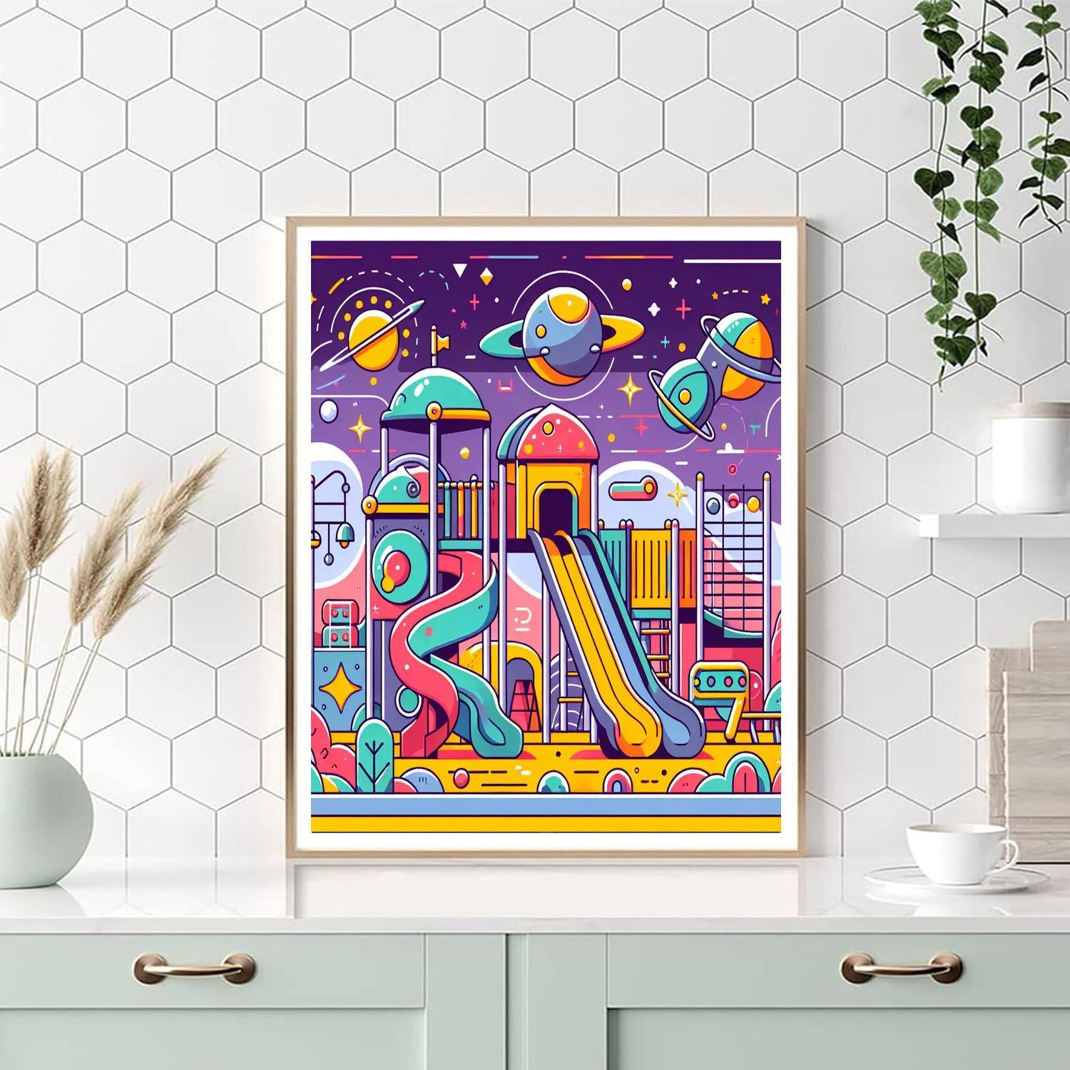 Outer Space Playground Numbered Painting Kits