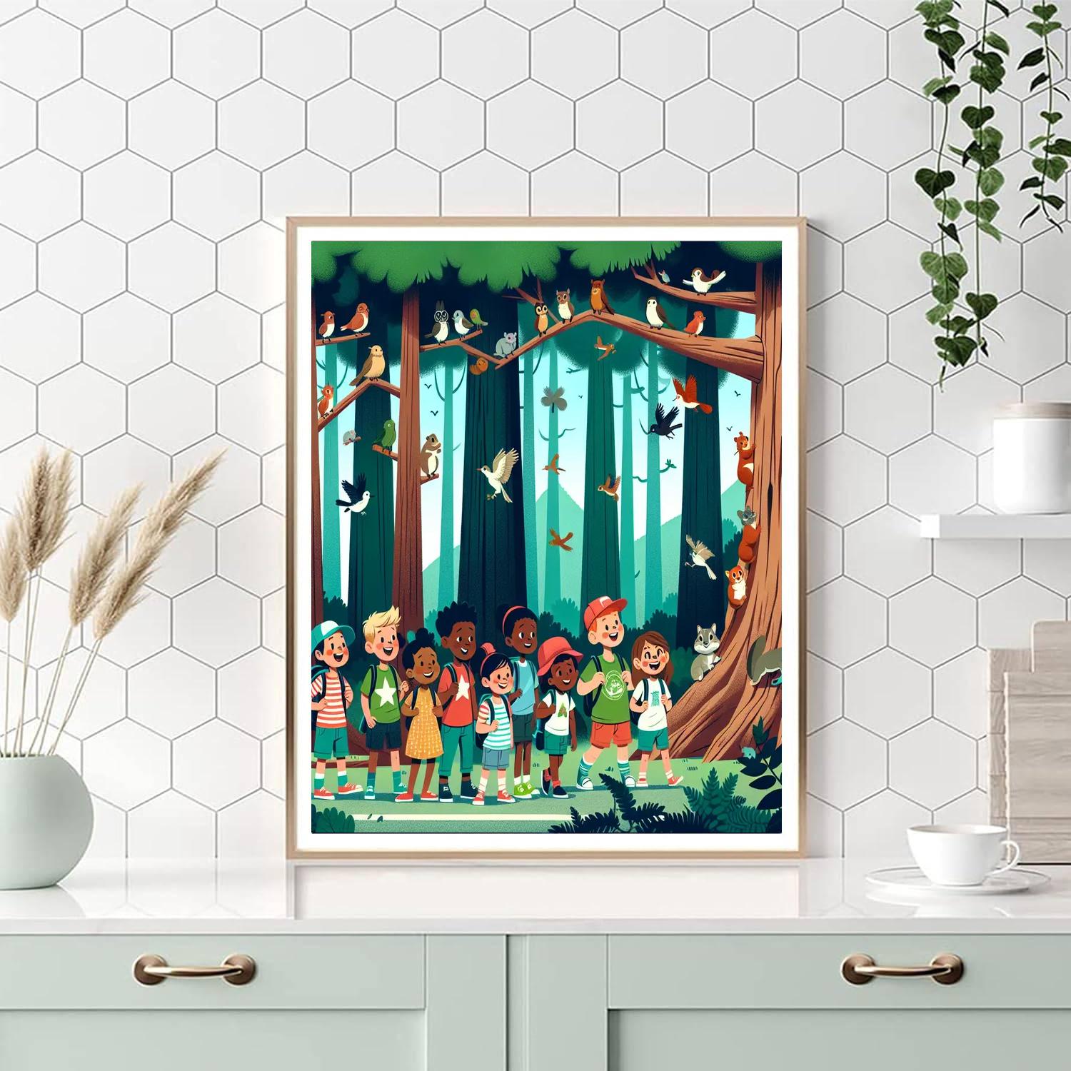 Giant Sequoia Adventure Number Painting