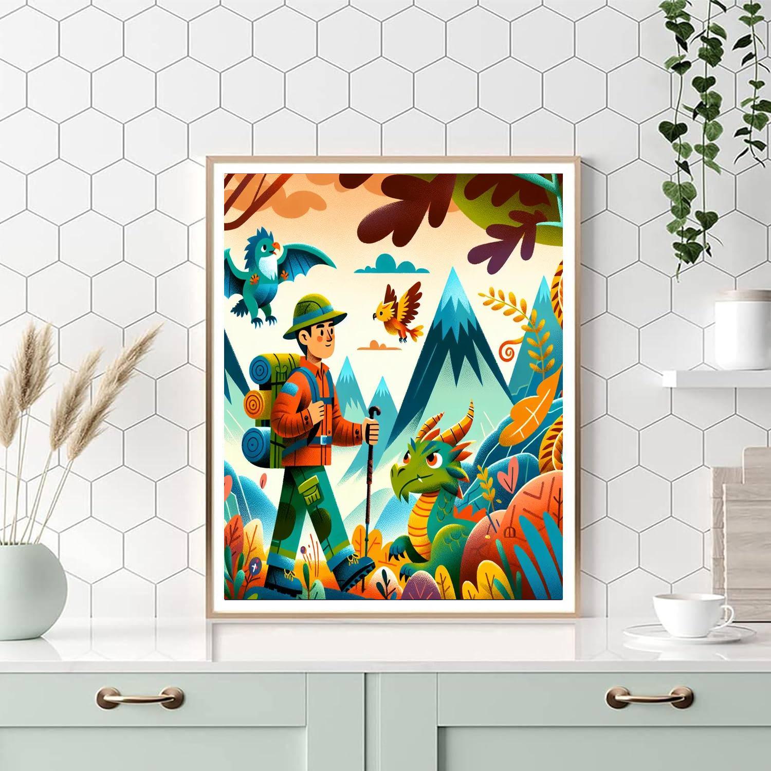 Mystic Mountains Adventure Painting Number Kit