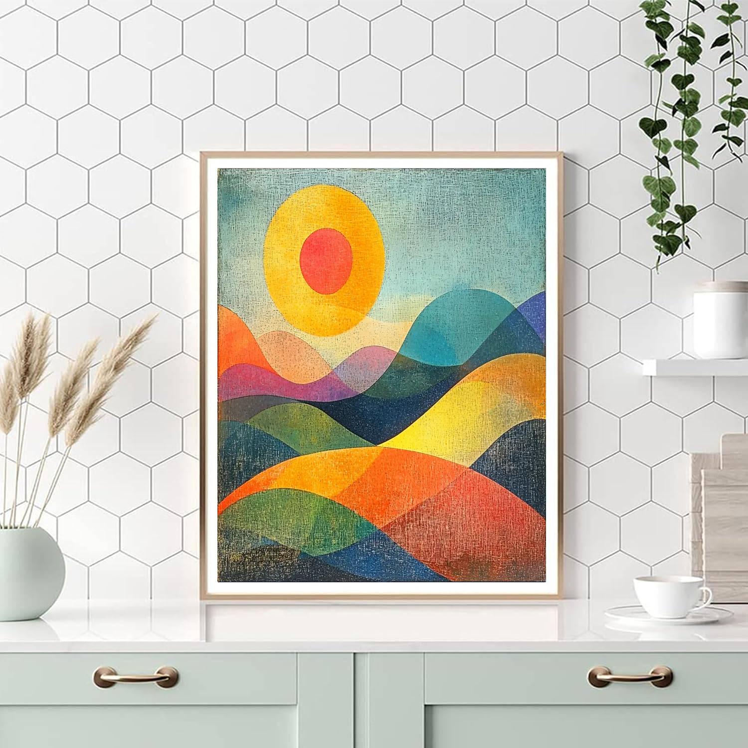 Paul Klee Inspired Rhythmic Landscapes  Painting Number Kit