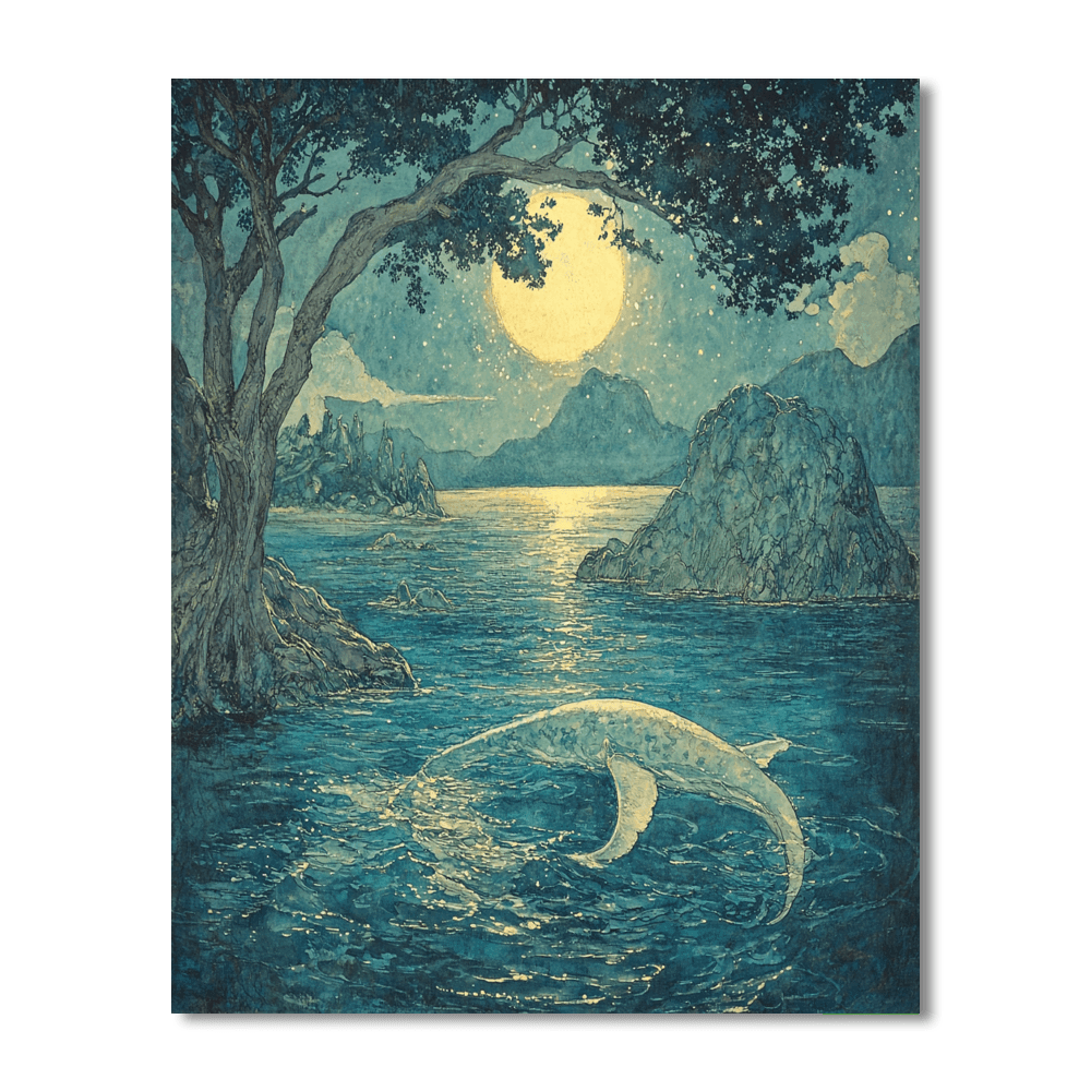 Arthur Rackham Inspired Mythical Waters  DIY Paint By Numbers