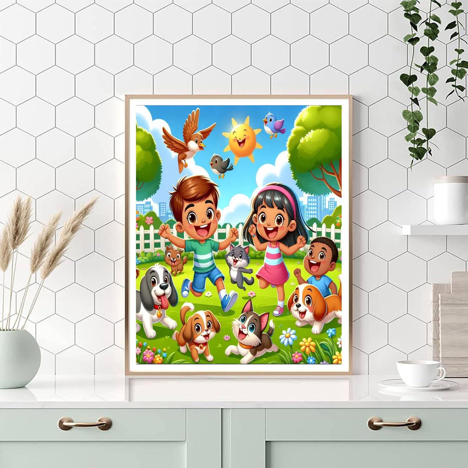 Happy Pet Day Out Painting Number Kit