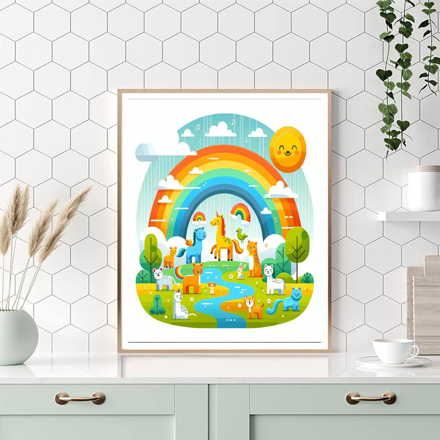 Rainbow Adventure Land Numbered Painting Kits