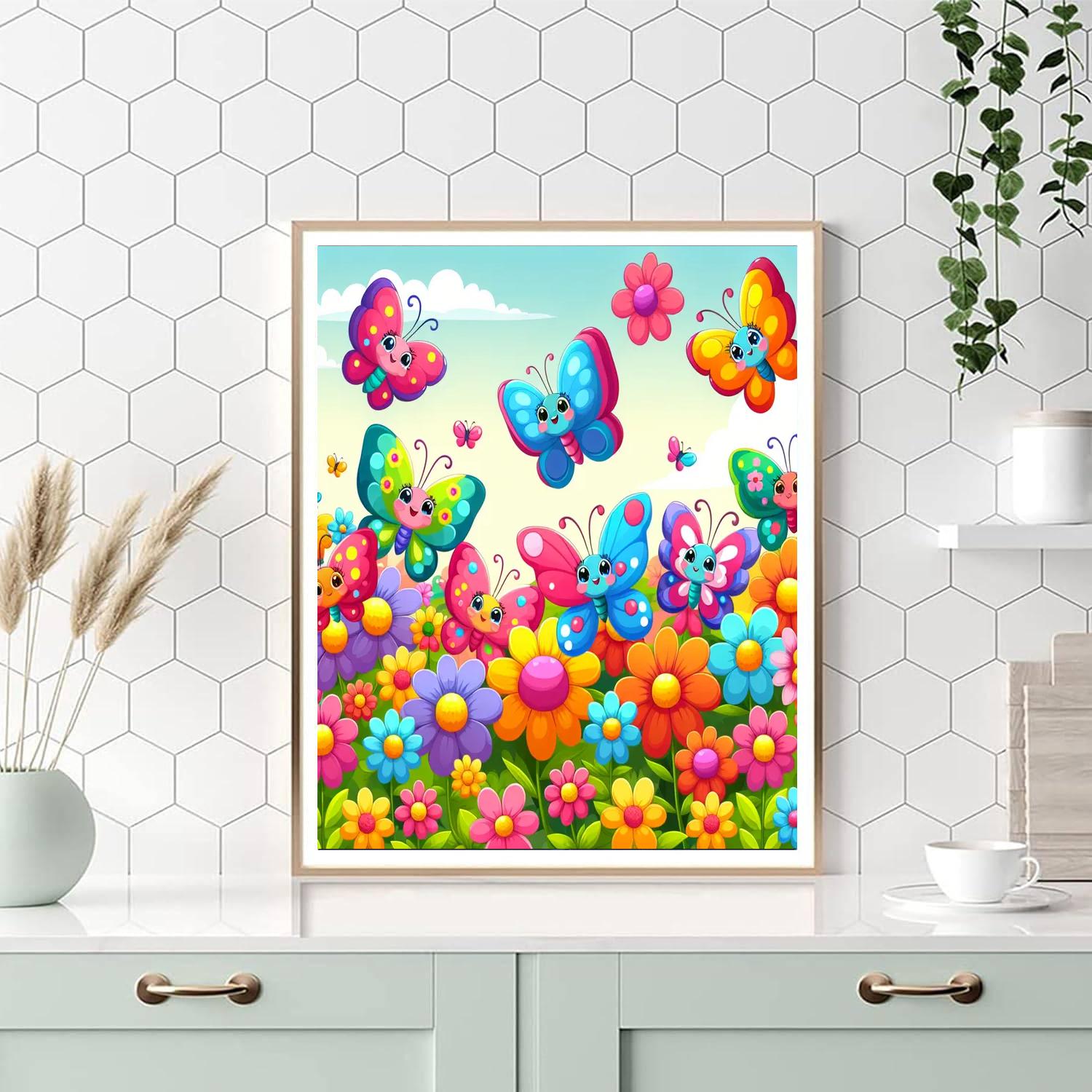 Joyful Butterfly Friends Painting By Numbers Kit