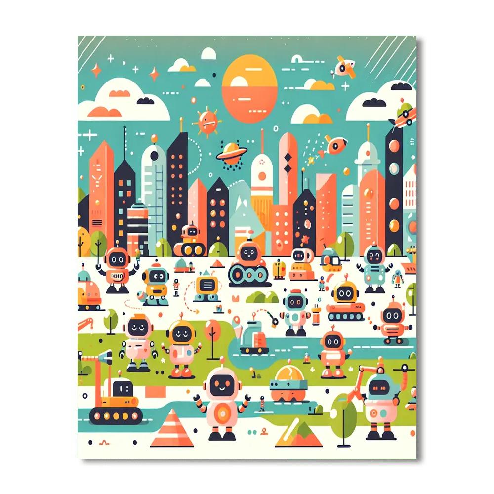 Magical Robot Universe Numbered Painting Kits